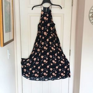 ABOUND Black Halter Floral Sundress size Small
